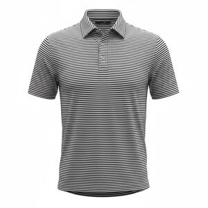 RLX Ralph Lauren Navy and White Striped Polo Shirt